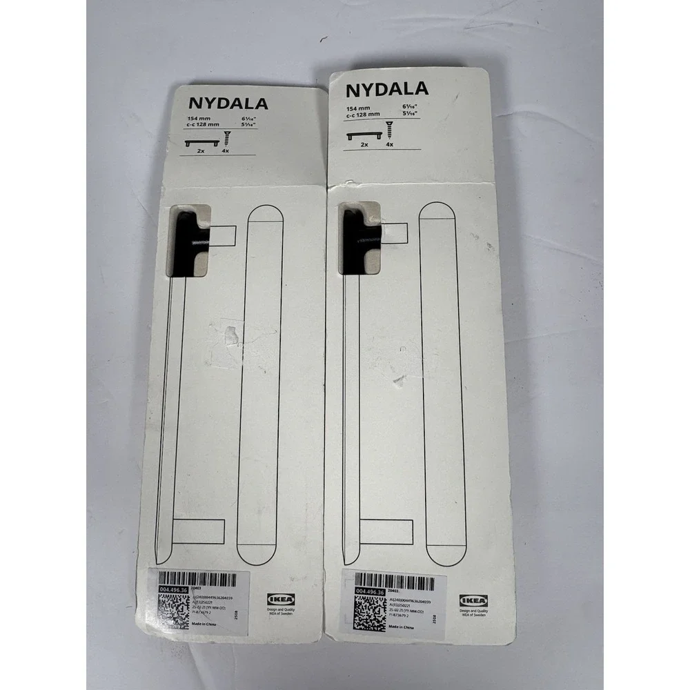 IKEA NYDALA 004.496.36 Black Cabinet Handles 154mm 5-1/16